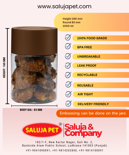 Long Cap Jars Screw Type Lid